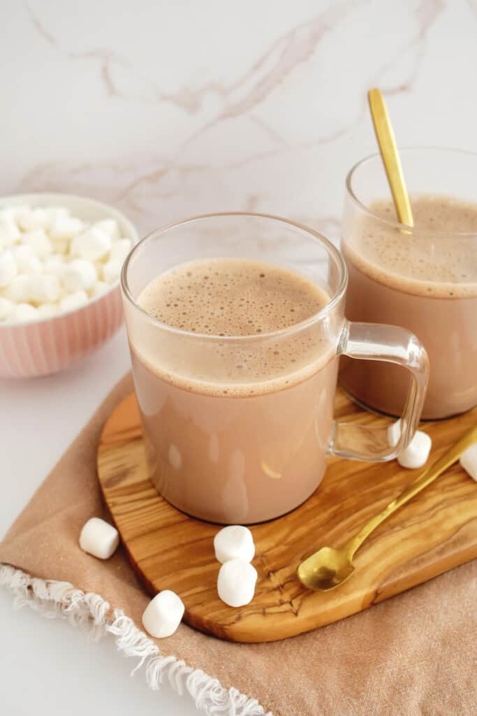 making homemade hot chocolate